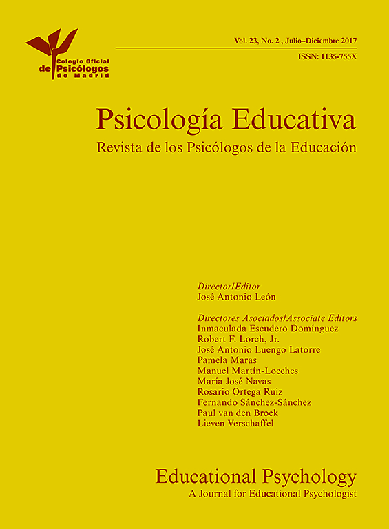 Go to journal home page - Psicología Educativa